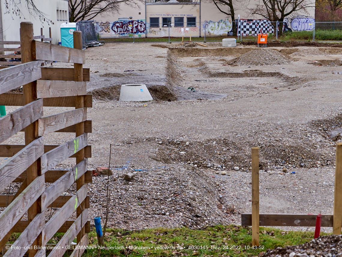 24.12.2022 - Baustelle an der Quiddestraße Haus für Kinder in Neuperlach